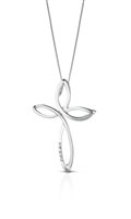 Collana PG Gioielli Donna Croci Stilizzate in Oro bianco Diamante CRD312